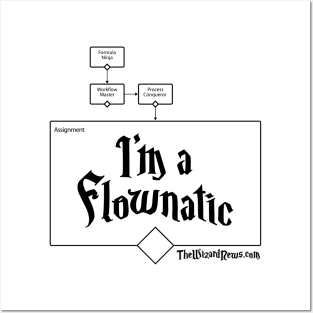 I'm a Flownatic - black text Posters and Art